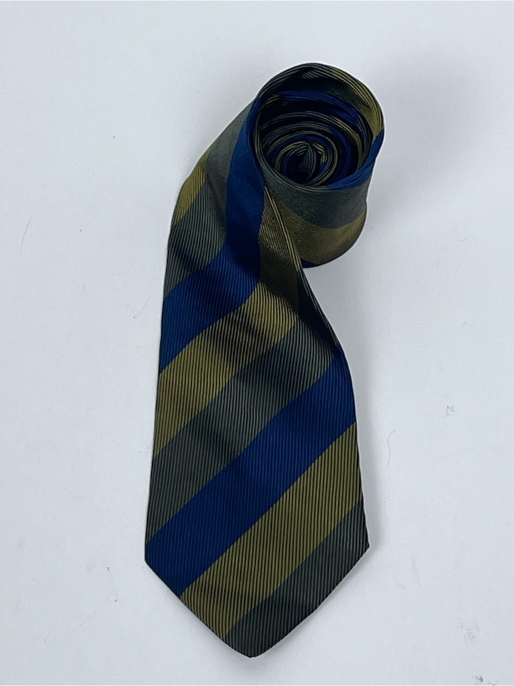 Ermenegildo Zegna 100% Silk Made in Italy Blue Striped Neck Tie OS Formal